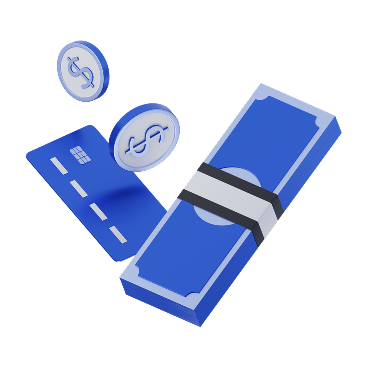 지폐와 카드 일러스트